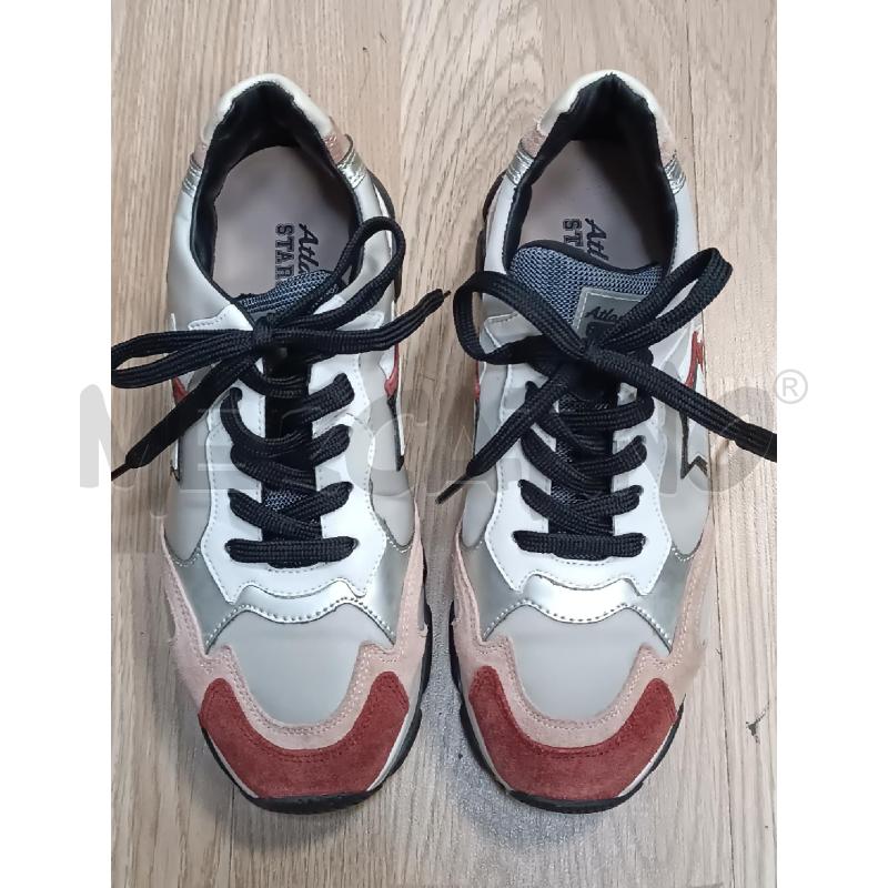 SNEAKERS DONNA ATLANTIC STARS GRIGIO BORDEAUX ROSANTICO  | Mercatino dell'Usato Torino tenivelli 1