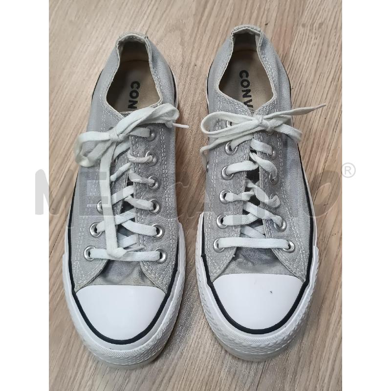 SNEAKERS DONNA CONVERSE BASSE A ZEPPA GRIGIE  | Mercatino dell'Usato Torino tenivelli 1
