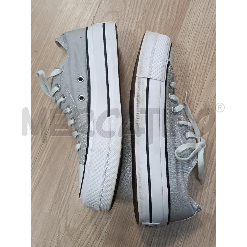 SNEAKERS DONNA CONVERSE BASSE A ZEPPA GRIGIE  | Mercatino dell'Usato Torino tenivelli 2