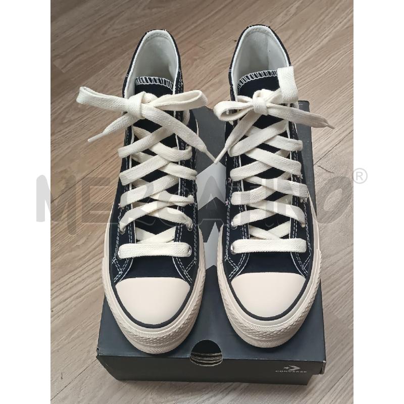 SNEAKERS DONNA CONVERSE NERE A ZEPPA RICAMO STELLINE BIANCHE | Mercatino dell'Usato Torino tenivelli 1
