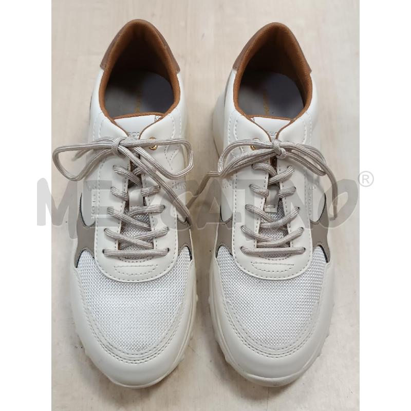 SNEAKERS DONNA GEOX BEIGE BIANCHI INTERNO MARRONE  | Mercatino dell'Usato Torino tenivelli 1