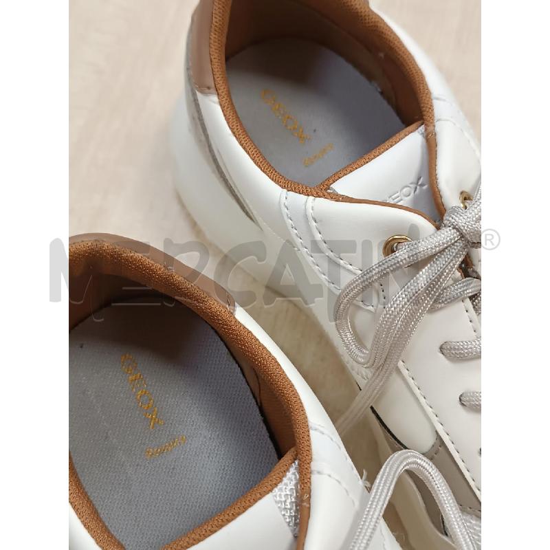 SNEAKERS DONNA GEOX BEIGE BIANCHI INTERNO MARRONE  | Mercatino dell'Usato Torino tenivelli 4