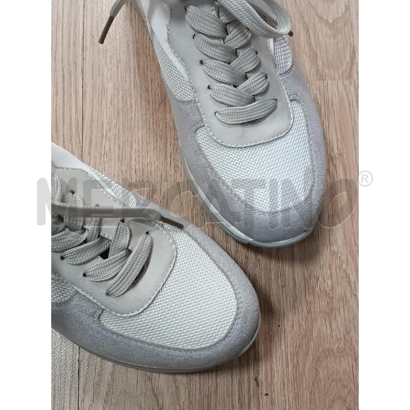 SNEAKERS DONNA INBLU BIANCO GRIGIO SCAMOSCIATO A ZEPPA  | Mercatino dell'Usato Torino tenivelli 3
