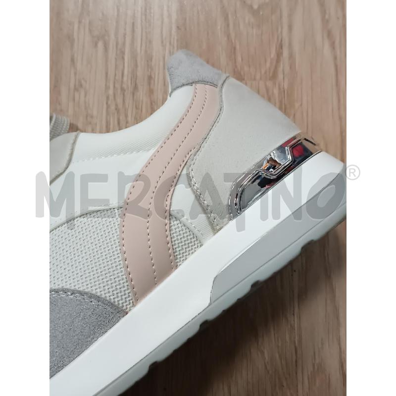SNEAKERS DONNA INBLU BIANCO GRIGIO SCAMOSCIATO A ZEPPA  | Mercatino dell'Usato Torino tenivelli 4