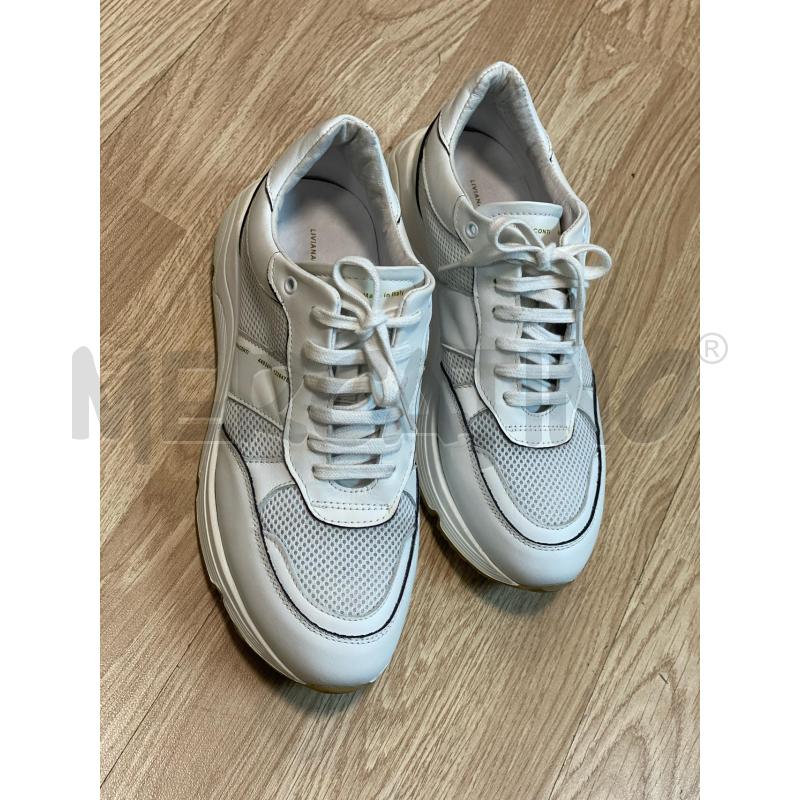 SNEAKERS DONNA LIVIANA CONTI PELLE E TESSUTO BIANCO | Mercatino dell'Usato Torino tenivelli 1