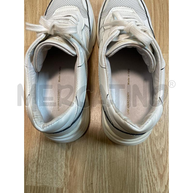 SNEAKERS DONNA LIVIANA CONTI PELLE E TESSUTO BIANCO | Mercatino dell'Usato Torino tenivelli 4