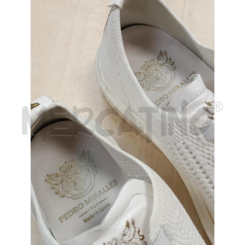 SNEAKERS DONNA PEDRO MIRALLES BIANCO TESSUTO TRAFORATO  | Mercatino dell'Usato Torino tenivelli 4