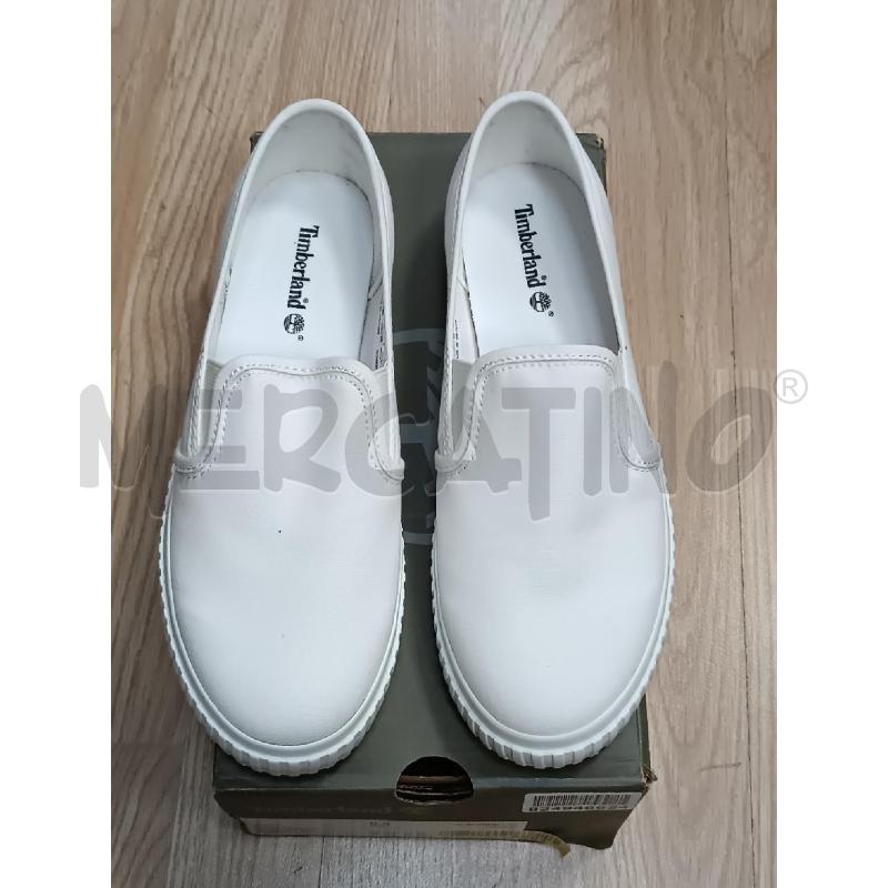 SNEAKERS DONNA SLIP ON TIMBERLAND BIANCHE  | Mercatino dell'Usato Torino tenivelli 1