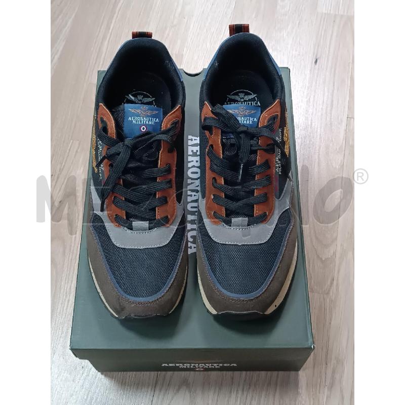 SNEAKERS UOMO AERONAUTICA MILITARE MARRONE VERDONE BLU  | Mercatino dell'Usato Torino tenivelli 1