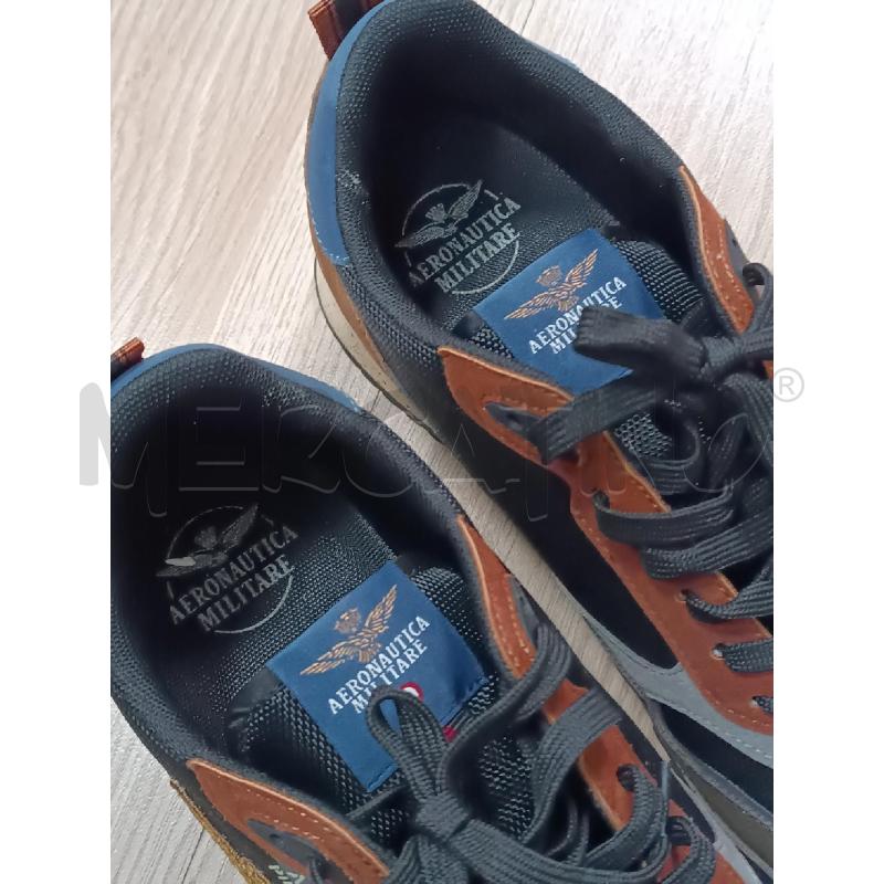SNEAKERS UOMO AERONAUTICA MILITARE MARRONE VERDONE BLU  | Mercatino dell'Usato Torino tenivelli 4