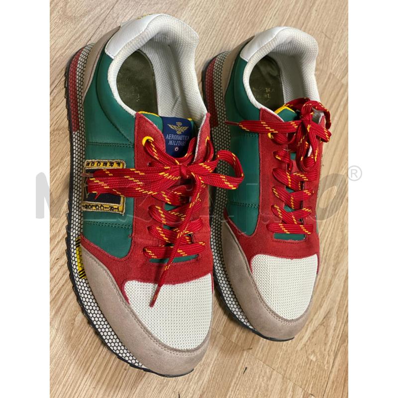 SNEAKERS UOMO AERONAUTICA MILITARE VERDI ROSSI SCAMOSCIATO TORTORA | Mercatino dell'Usato Torino tenivelli 1