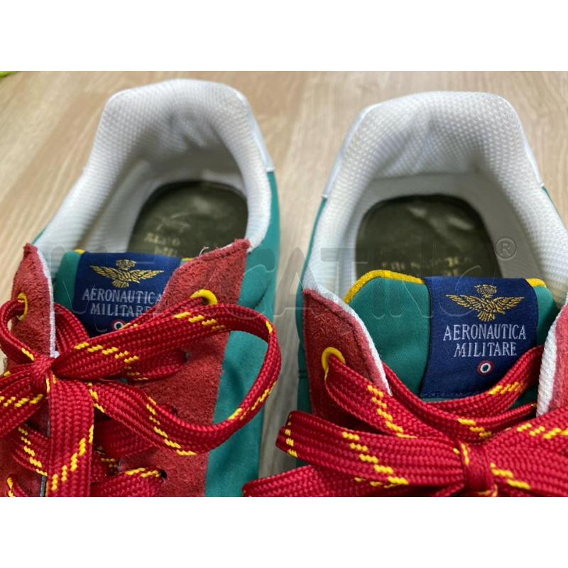SNEAKERS UOMO AERONAUTICA MILITARE VERDI ROSSI SCAMOSCIATO TORTORA | Mercatino dell'Usato Torino tenivelli 5