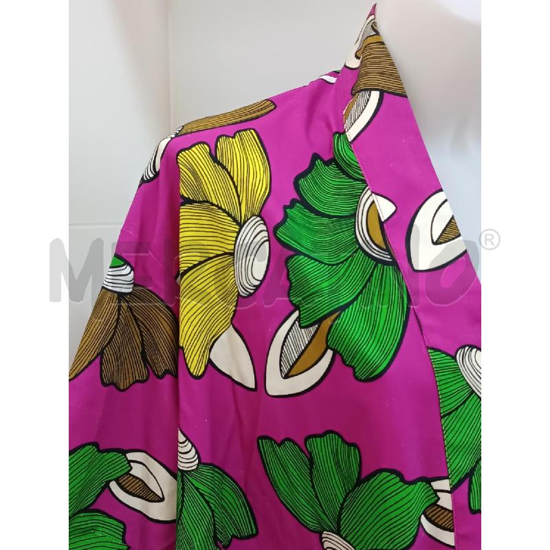 SPOLVERINO DONNA NIU ROSA CICLAMINO FLOREALE VERDE MARRONE GIALLO MANICA 3/4 | Mercatino dell'Usato Torino tenivelli 2