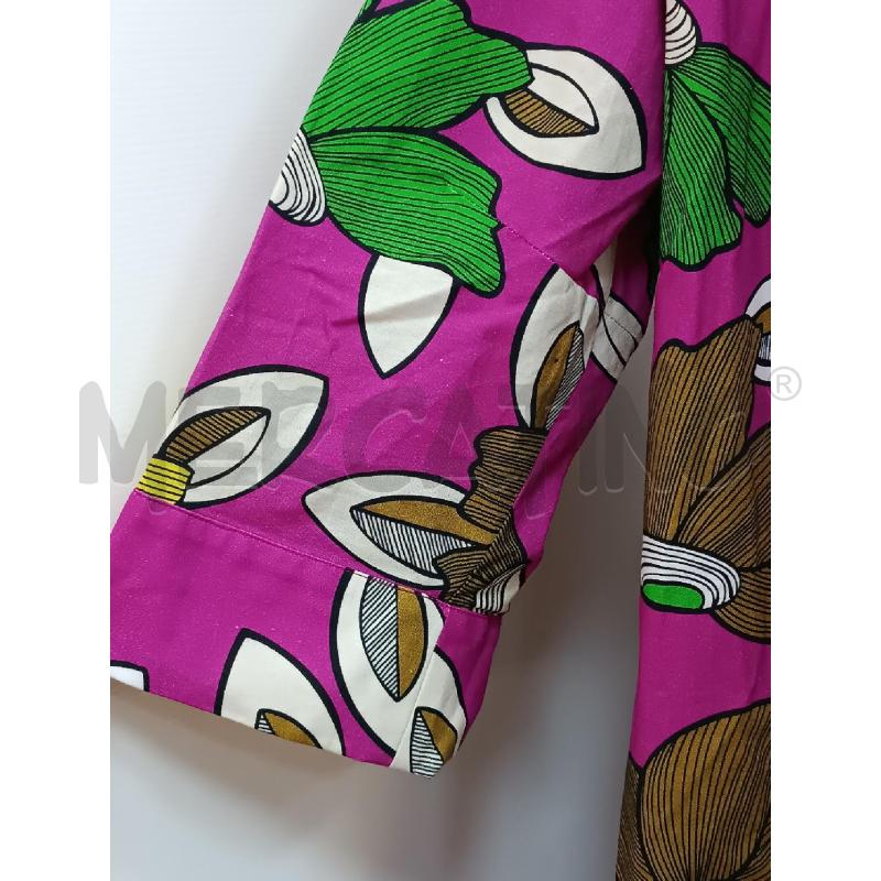 SPOLVERINO DONNA NIU ROSA CICLAMINO FLOREALE VERDE MARRONE GIALLO MANICA 3/4 | Mercatino dell'Usato Torino tenivelli 3