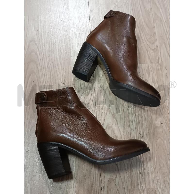 STIVALETTI DONNA ZOE IN PELLE MARRONE TACCO  | Mercatino dell'Usato Torino tenivelli 2