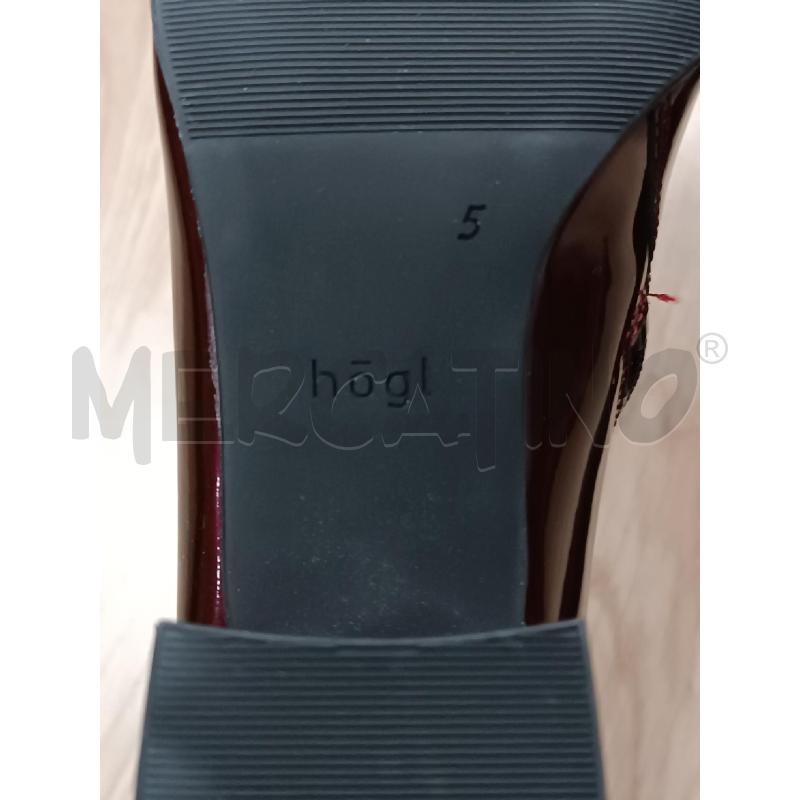 STIVALI DONNA VERNICE BORDEAUX HOGL  | Mercatino dell'Usato Torino tenivelli 4