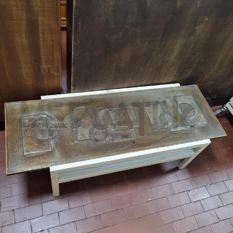TAVOLINO PIANO SCULTURA LAMINA BRONZO ANNI 70  | Mercatino dell'Usato Torino tenivelli 1