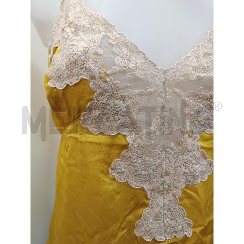 TOP BRETELLE GOTHA GIALLO PIZZO BEIGE IN SETA  | Mercatino dell'Usato Torino tenivelli 2