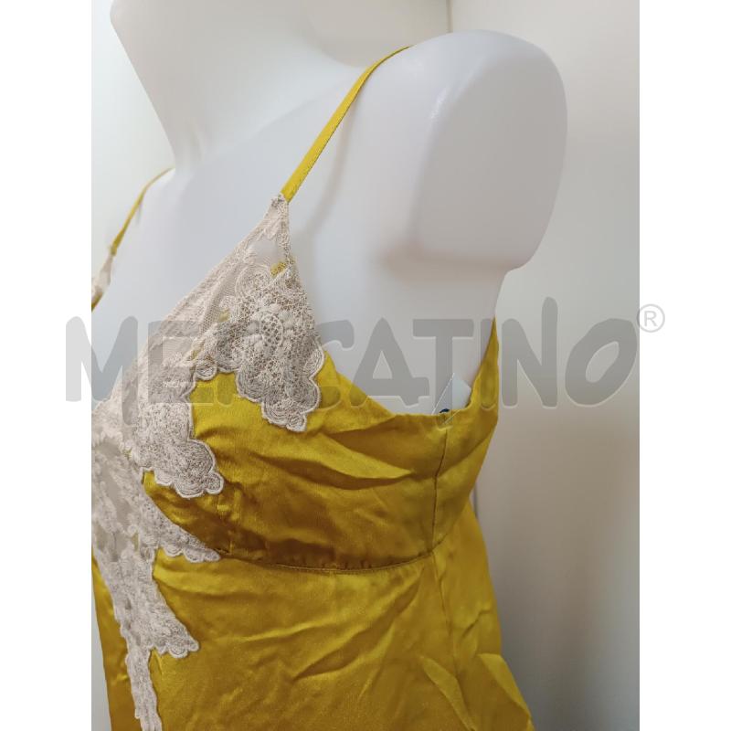 TOP BRETELLE GOTHA GIALLO PIZZO BEIGE IN SETA  | Mercatino dell'Usato Torino tenivelli 4