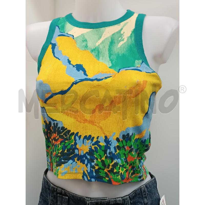 TOP DESIGUAL COLORI GIALLO BLU TURCHESE  | Mercatino dell'Usato Torino tenivelli 1
