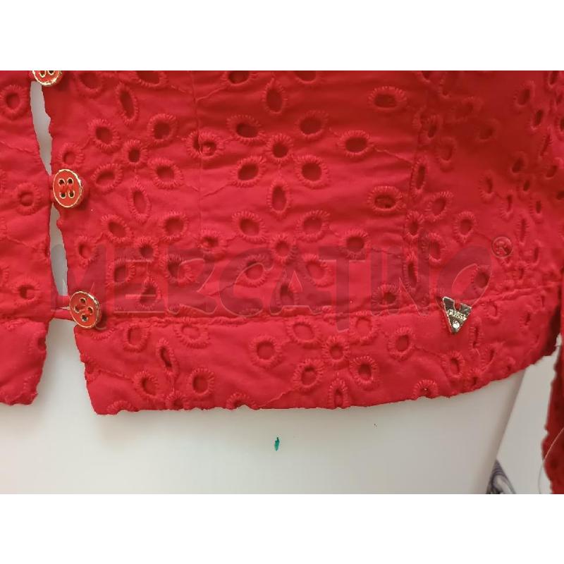 TOP GUESS ROSSO RICAMI MANICHE PALLONE  | Mercatino dell'Usato Torino tenivelli 3