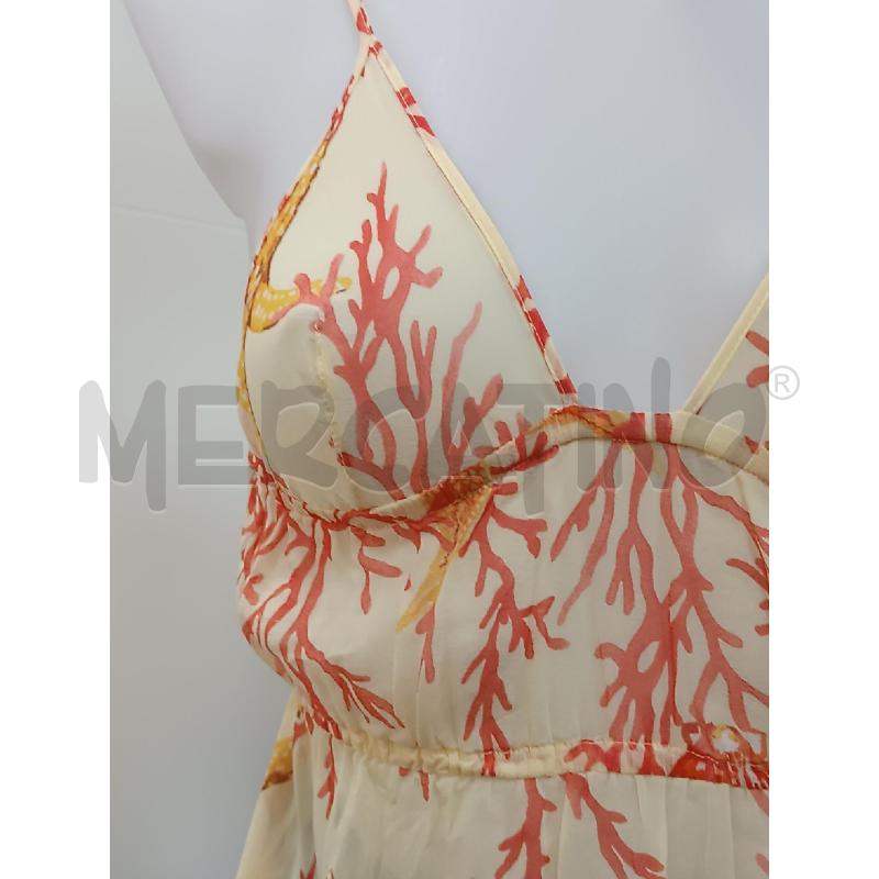 TOP MISS NAORI BEIGE FANTASIA CORALLI ROSSO  | Mercatino dell'Usato Torino tenivelli 2