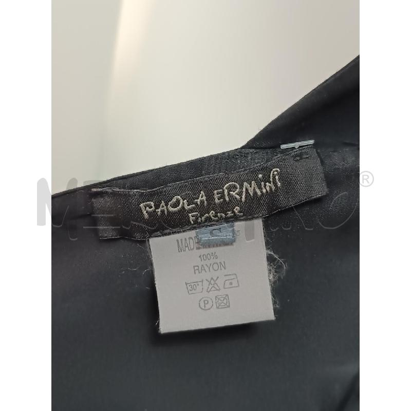 TOP PAOLA ERMINI NERO FIOCCO NELLA SCHIENA E AL COLLO  | Mercatino dell'Usato Torino tenivelli 5