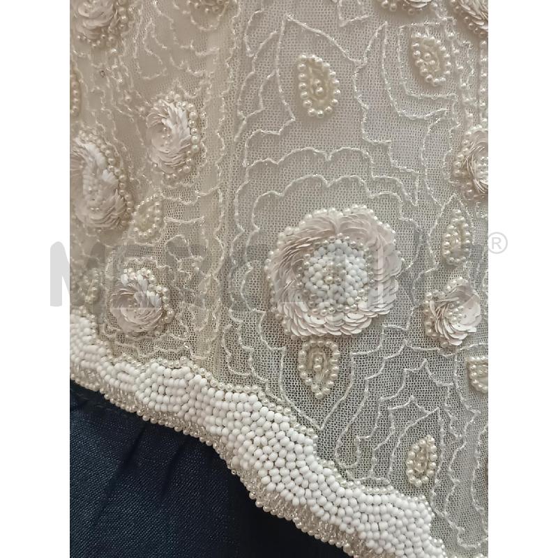 TOP PERLINE BIANCHE E STRASS ROMANO 1874 | Mercatino dell'Usato Torino tenivelli 3