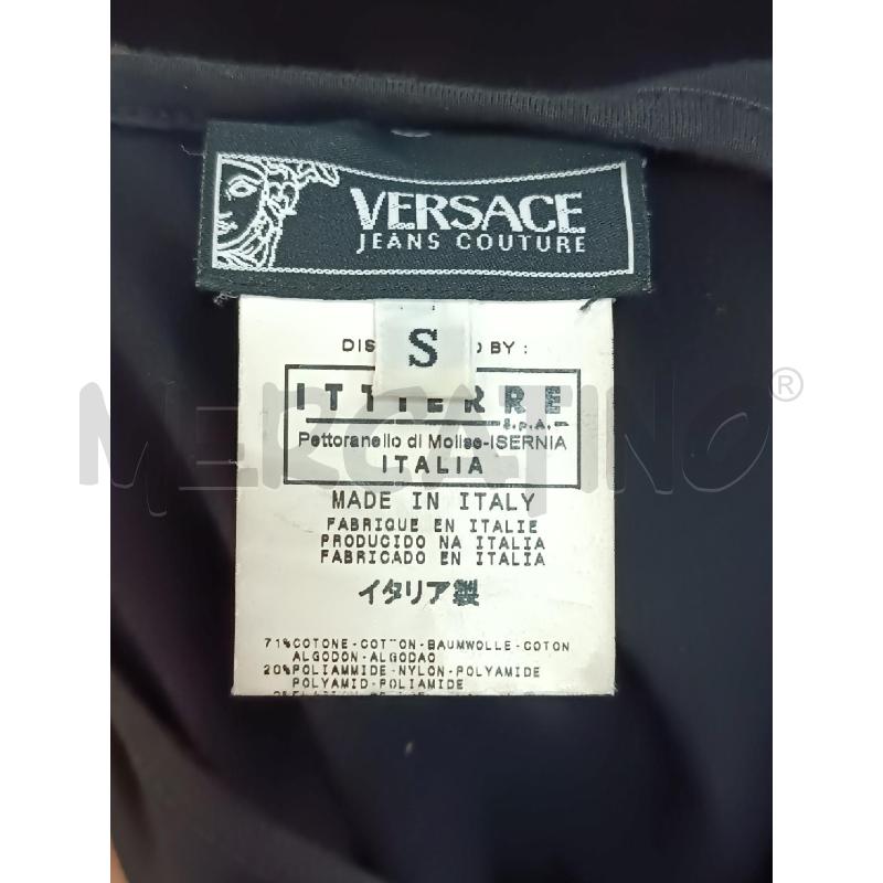 TOP VERSACE JEANS COUTURE NERO V STRASS  | Mercatino dell'Usato Torino tenivelli 4