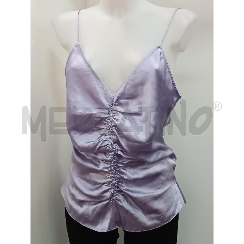 TOP ZARA 100% SETA LUILLA BRETELLLE ARRICCIATO DAVANTI  | Mercatino dell'Usato Torino tenivelli 1