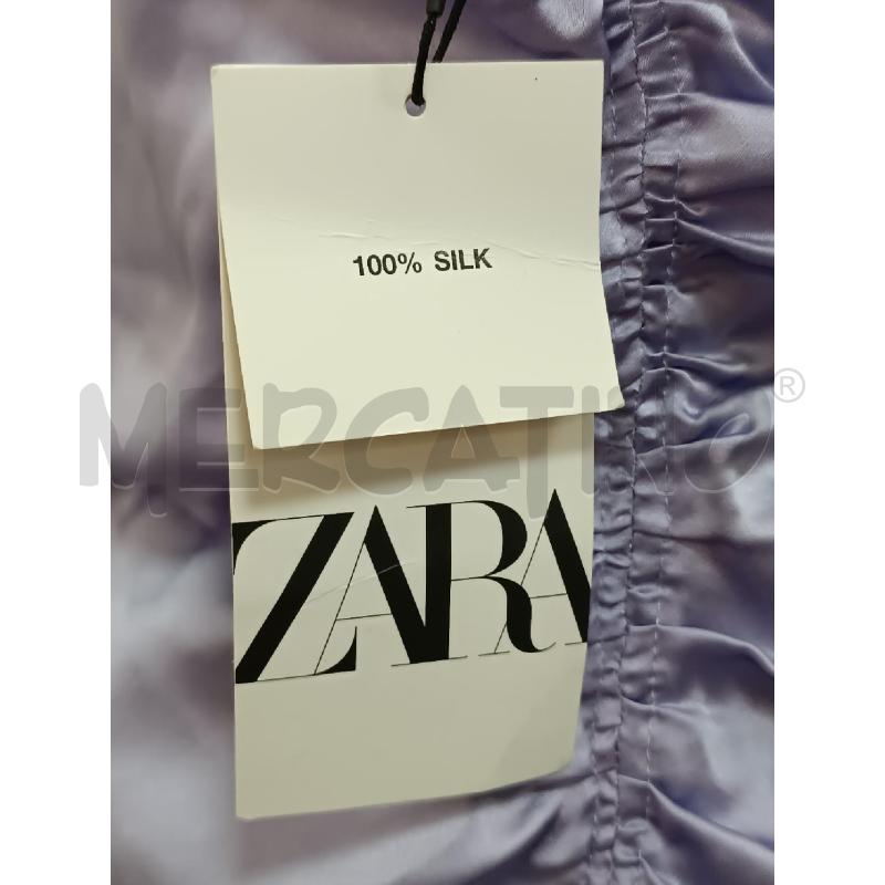 TOP ZARA 100% SETA LUILLA BRETELLLE ARRICCIATO DAVANTI  | Mercatino dell'Usato Torino tenivelli 4