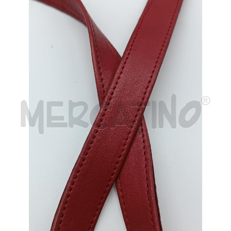 TRACOLLA DONNA CARRANO PELLE BORDEAUX CHIUSURA CON PERLINE  | Mercatino dell'Usato Torino tenivelli 3