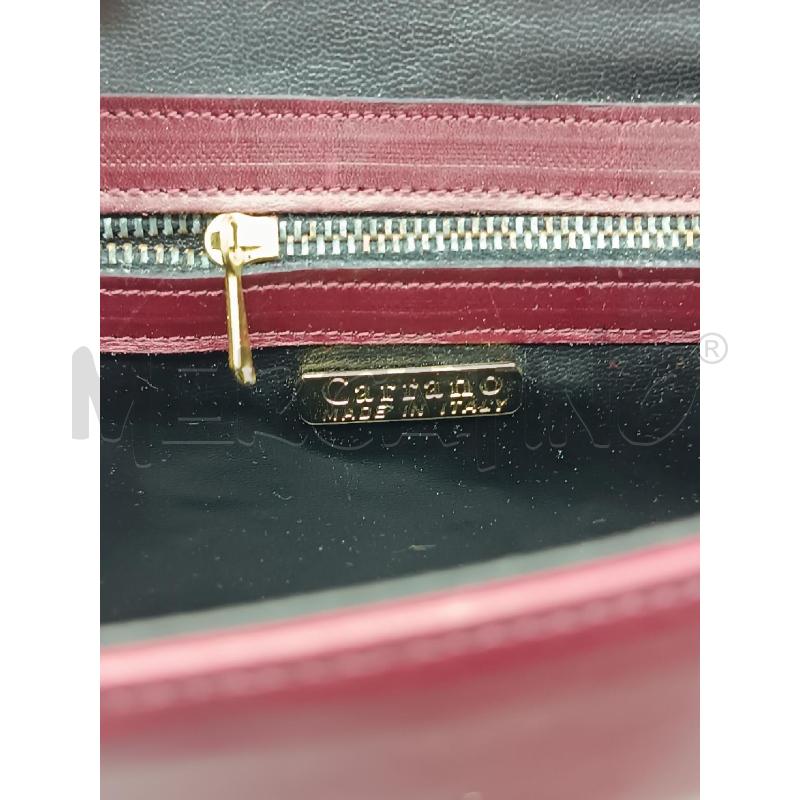 TRACOLLA DONNA CARRANO PELLE BORDEAUX CHIUSURA CON PERLINE  | Mercatino dell'Usato Torino tenivelli 5