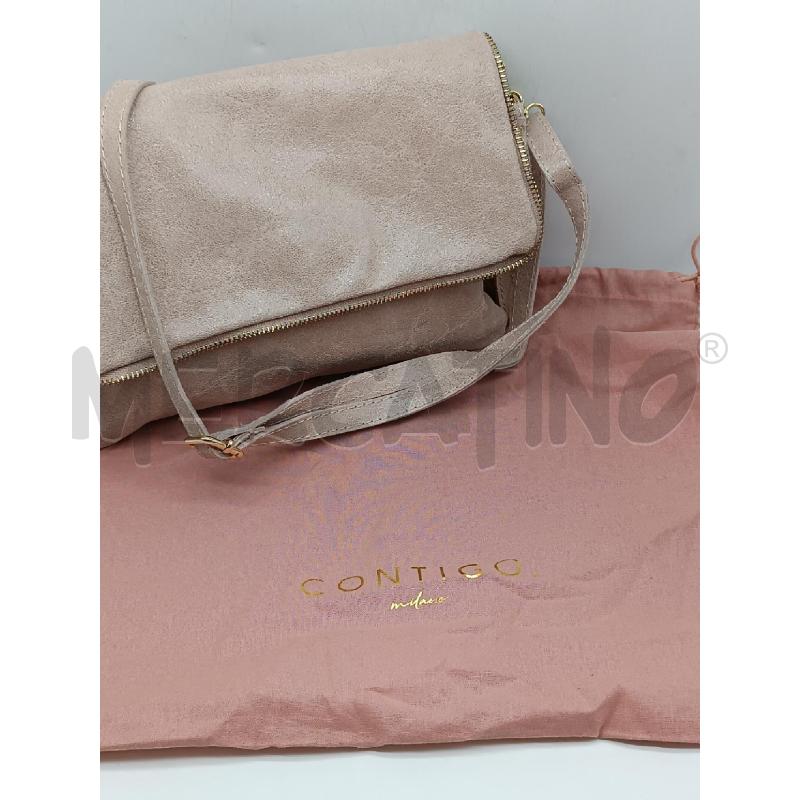 TRACOLLA DONNA CONTIGO ROSANTICO ZIP DORATO BORSE IN PELLE  | Mercatino dell'Usato Torino tenivelli 1