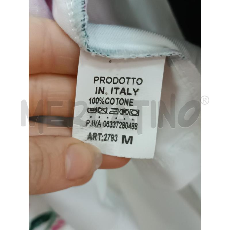 TRENCH DONNA MADE IN ITALY BIANCO RICAMO FIORI ROSA CINTURA ART 2793 | Mercatino dell'Usato Torino tenivelli 4