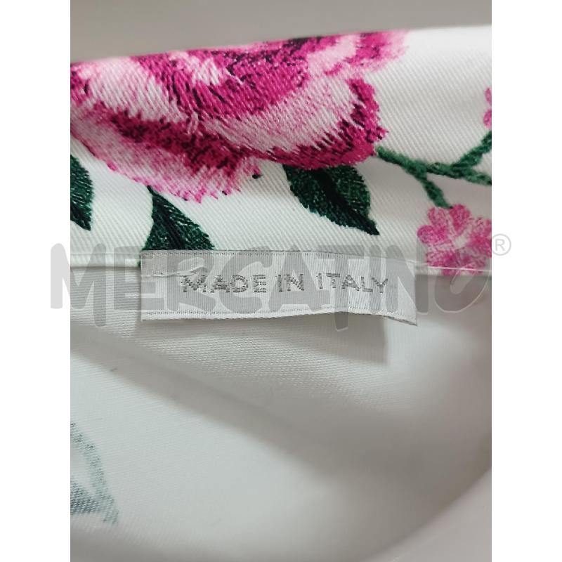 TRENCH DONNA MADE IN ITALY BIANCO RICAMO FIORI ROSA CINTURA ART 2793 | Mercatino dell'Usato Torino tenivelli 5