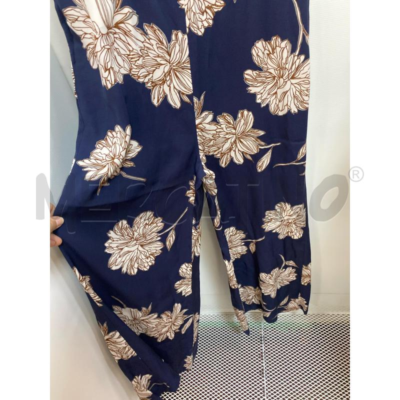 TUTA DONNA MARELLA BLU FLOREALE BEIGE MARRONE MANICHE VOLLANT  | Mercatino dell'Usato Torino tenivelli 4