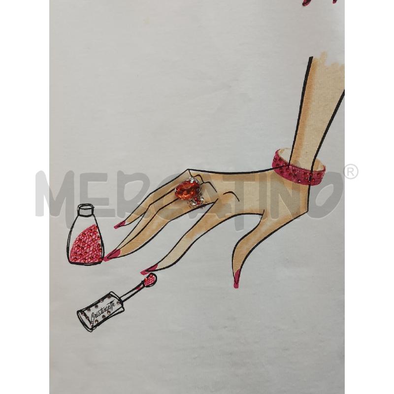 T SHIRT DONNA CRISTINA EFFE DISEGNIO MANI STRASS | Mercatino dell'Usato Torino tenivelli 2