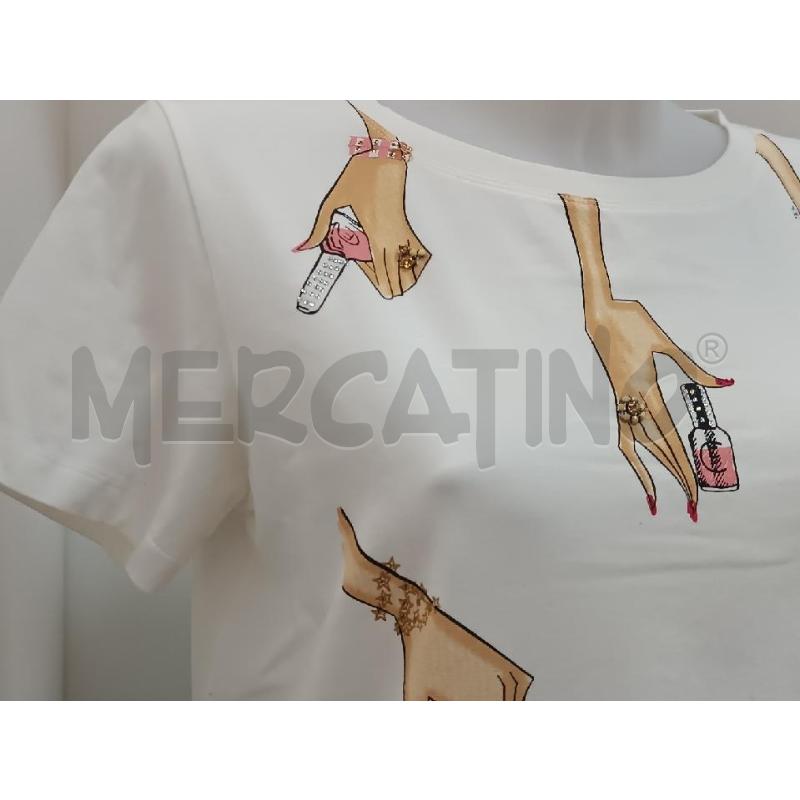 T SHIRT DONNA CRISTINA EFFE DISEGNIO MANI STRASS | Mercatino dell'Usato Torino tenivelli 3