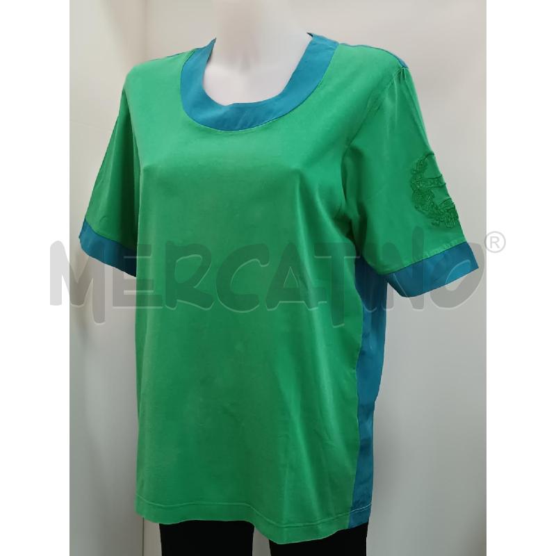 T SHIRT DONNA FORMA ZERO BY GFF VERDE AZZURRO  | Mercatino dell'Usato Torino tenivelli 1