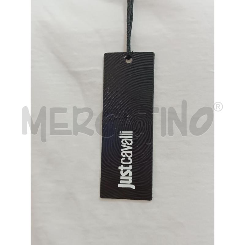 T SHIRT DONNA JUST CAVALLI BIANCA DISEGNO VERDE GIUNGLA  | Mercatino dell'Usato Torino tenivelli 4
