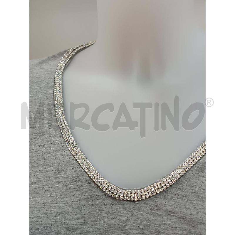 T SHIRT DONNA MAX&CO GRIGIA SCOLLO V CON STRASS  | Mercatino dell'Usato Torino tenivelli 3