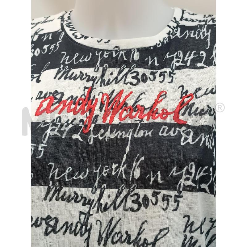 T SHIRT DONNA PEPE JEANS RIGHE BLU BIANCHE SCRITTE | Mercatino dell'Usato Torino tenivelli 2