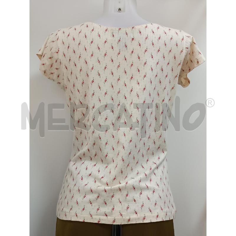 T SHIRT DONNA RALPH LAUREN BEIGE FIORELLINI ROSA | Mercatino dell'Usato Torino tenivelli 4