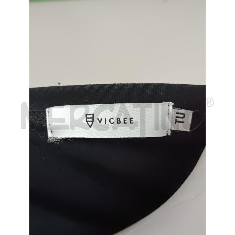 T SHIRT DONNA VICBEE NERA STRASS LATERALE  | Mercatino dell'Usato Torino tenivelli 5
