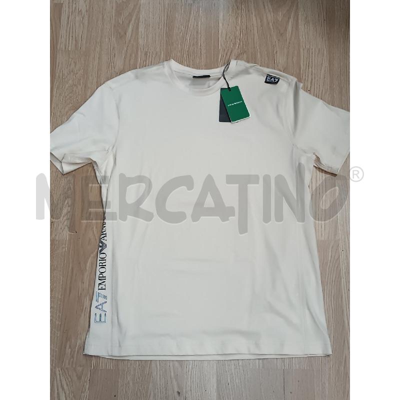 T SHIRT UOMO EMPORIO ARMANI BEIGE SCRITTA NERA  | Mercatino dell'Usato Torino tenivelli 1