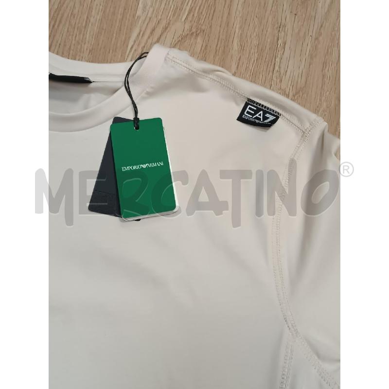 T SHIRT UOMO EMPORIO ARMANI BEIGE SCRITTA NERA  | Mercatino dell'Usato Torino tenivelli 2