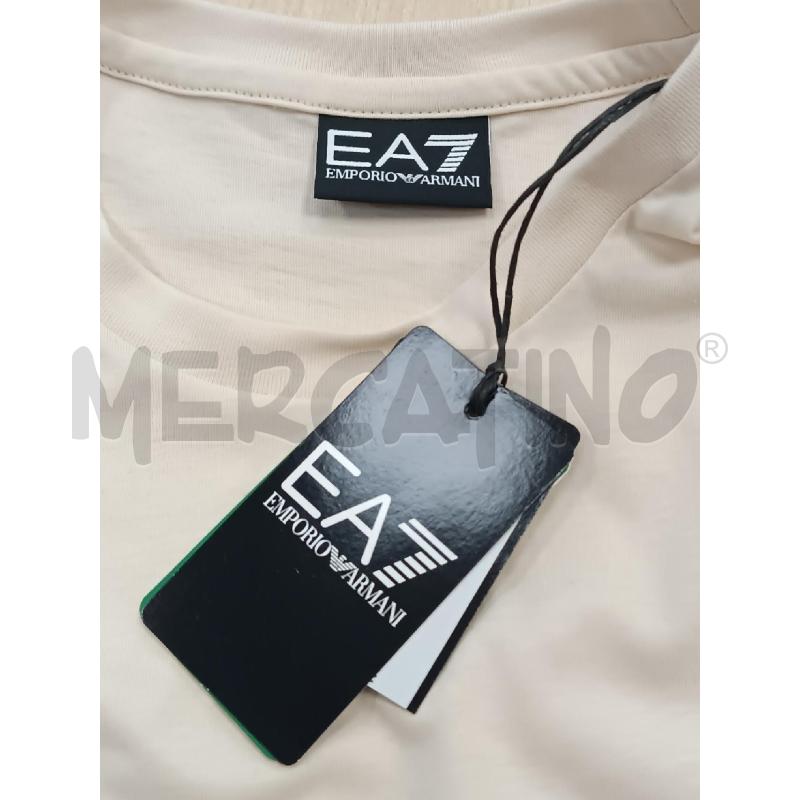 T SHIRT UOMO EMPORIO ARMANI BEIGE SCRITTA NERA  | Mercatino dell'Usato Torino tenivelli 5