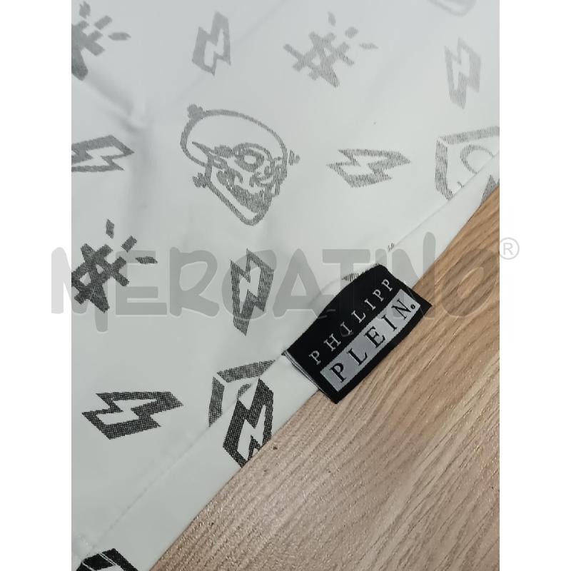 T SHIRT UOMO PHULIPP PLEIN BIANCO SCRITTA NERA  | Mercatino dell'Usato Torino tenivelli 2