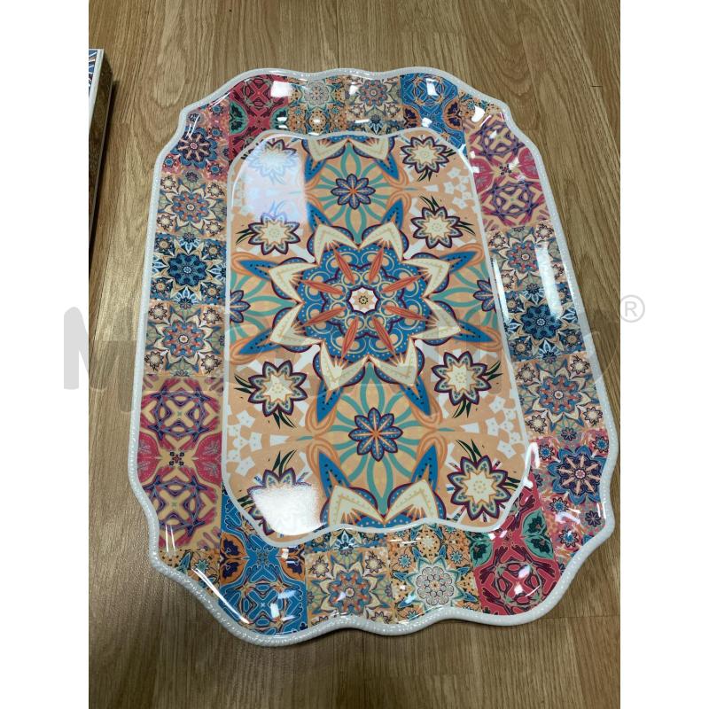 VASSOIO BACI MILANO IN MELAMINE FANTASIA ROSA AZZURRA  | Mercatino dell'Usato Torino tenivelli 2